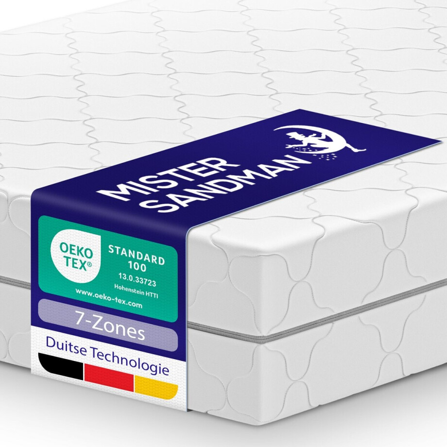 Premium Matras 90 x 200 cm - Hoogte 21cm - Pocketvering matras met 7 zones - Ergonomisch - Gemiddeld – Eenpersoons afbeelding 1