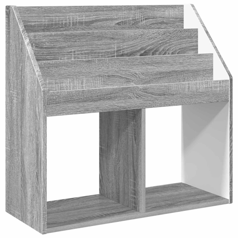 vidaXL - Kinderboekenplank - Grijs - Sonoma - 72,5 - x - 29,5 - x - 69 - cm - Bewerkt - hout vidaXL - Kinderboekenplank - Grijs - Sonoma - 72,5 - x - 29,5 - x - 69 - cm - Bewerkt - hout afbeelding 1