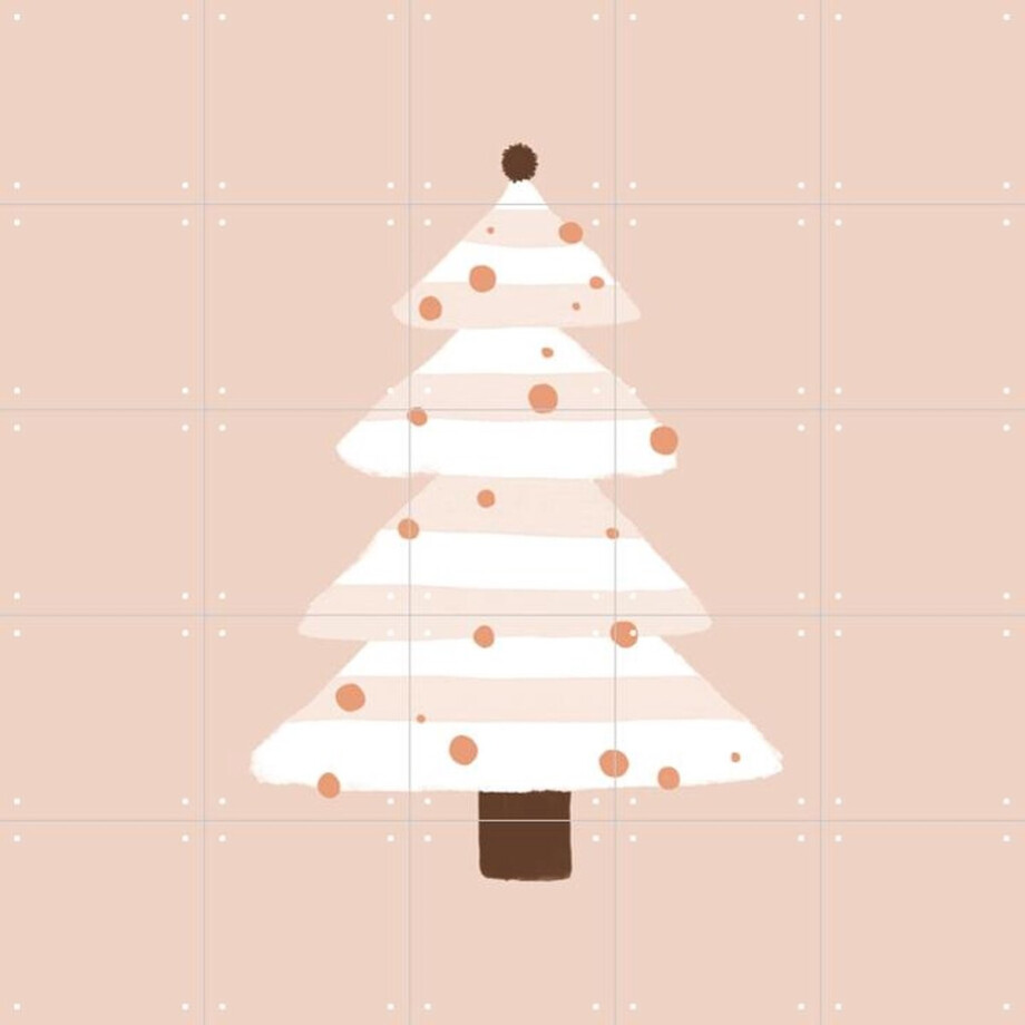 IXXI Blush Christmas Tree, Orara Studio & Various - 100 x 100 cm - Gratis ophangtool - Grote wanddecoratie en posters - Minimalistisch, Illustraties IXXI Blush Christmas Tree, Orara Studio & Various - 100 x 100 cm - Gratis ophangtool - Grote wanddecoratie en posters - Minimalistisch, Illustraties afbeelding 1