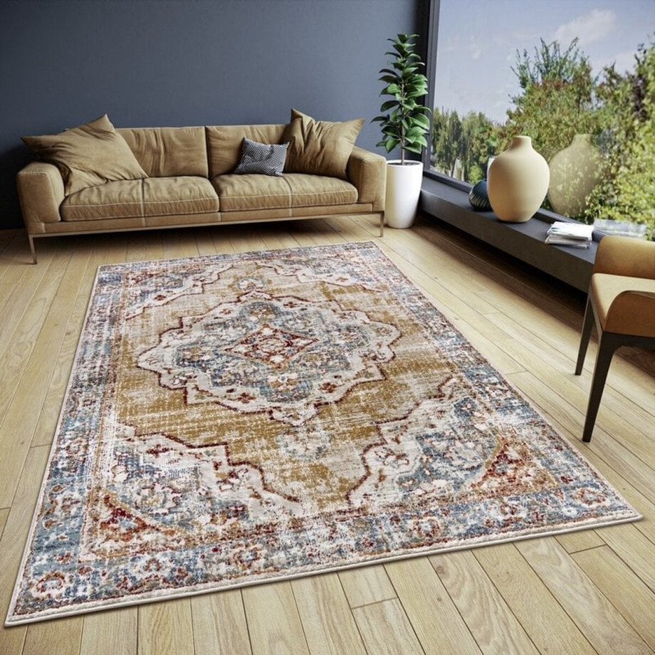 Flycarpets Klassiek Vintage Vloerkleed - Strozzi - Rood / Multi - 160x235 cm afbeelding 1