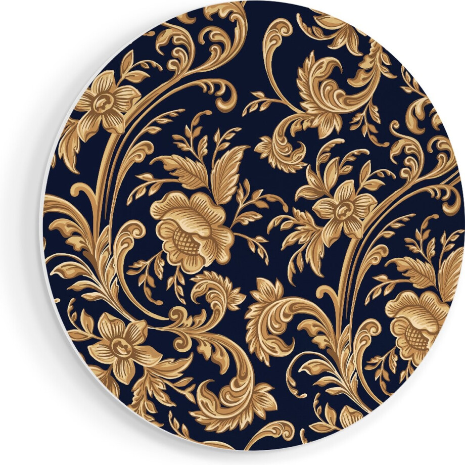 Artaza Forex Muurcirkel Decoratieve Gouden Bloemen Achtergrond - 90x90 cm - Groot - Wandcirkel - Rond Schilderij - Muurdecoratie Cirkel Artaza Forex Muurcirkel Decoratieve Gouden Bloemen Achtergrond - 90x90 cm - Groot - Wandcirkel - Rond Schilderij - Muurdecoratie Cirkel afbeelding 1