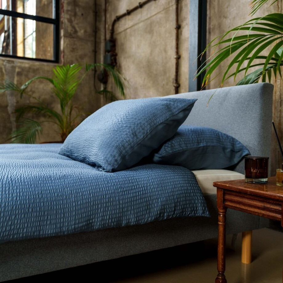 Kayori Ochi Dekbedovertrek Tencel m - 140x200-220 + 1 sloop - Eenpersoons - Zacht & Verkoelend - Blauw afbeelding 1