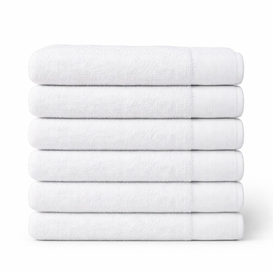 Saphira FRESH Handdoeken – 50x100 cm – Set van 6 – Wit – 100% Katoen – Ultra Zacht – Hoog Absorptievermogen – Sneldrogend – Hotelkwaliteit afbeelding 1