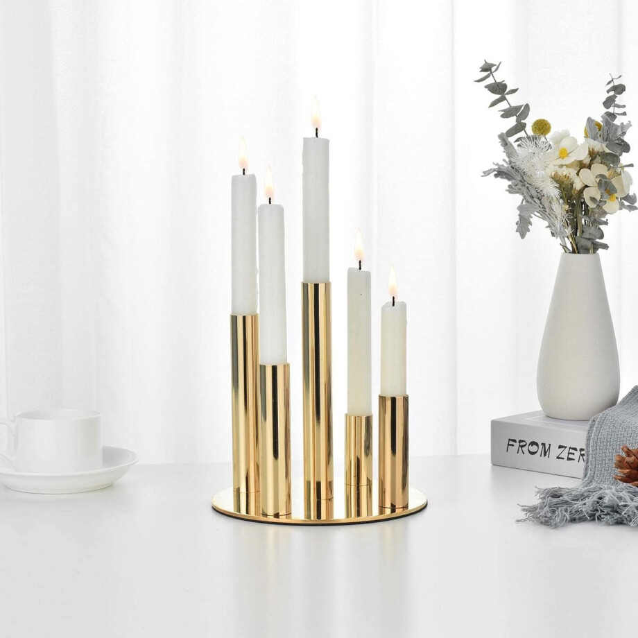 Kandelaar - Luxe Kaarshouder- Candle Holder – Kaarshouder – Kaarsenhouder – Woonkamer Accessoires afbeelding 1