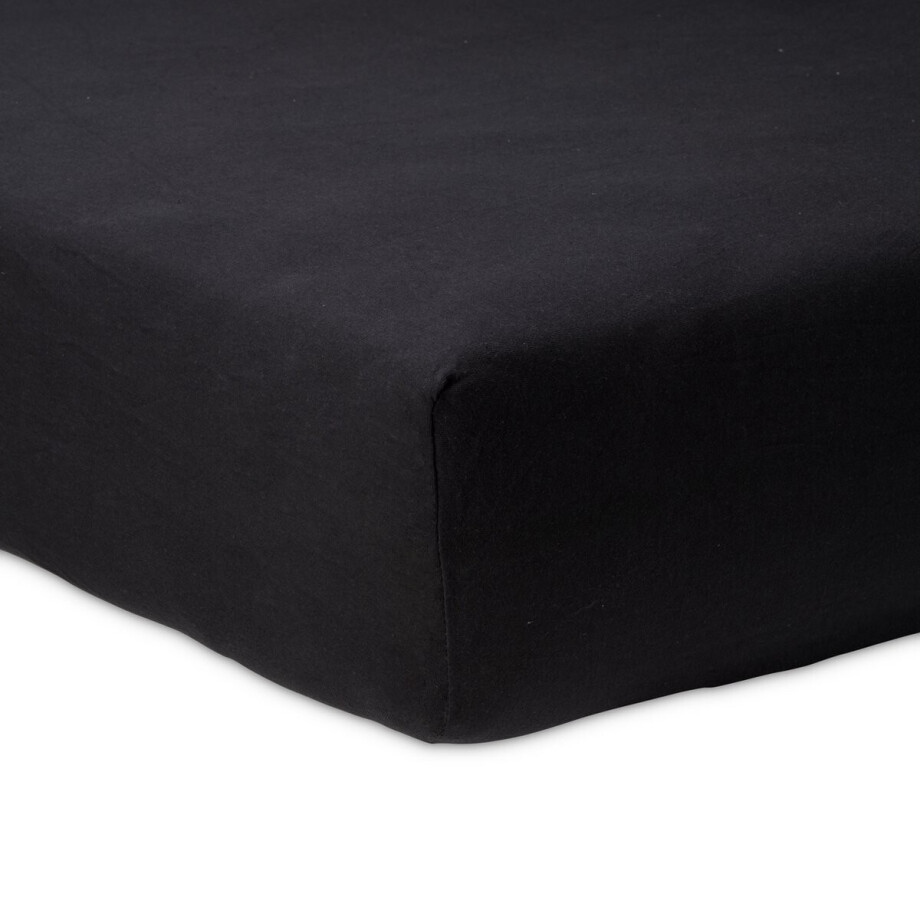 Vitality Pur - Hoeslaken 100% Katoen - Jersey stretch - Zwart - 140x200 afbeelding 1