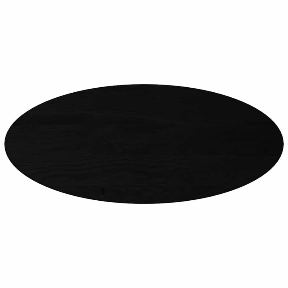 vidaXL - Tafelblad - 140x60x4 - cm - ovaal - massief - eikenhout - donkerbruin afbeelding 1