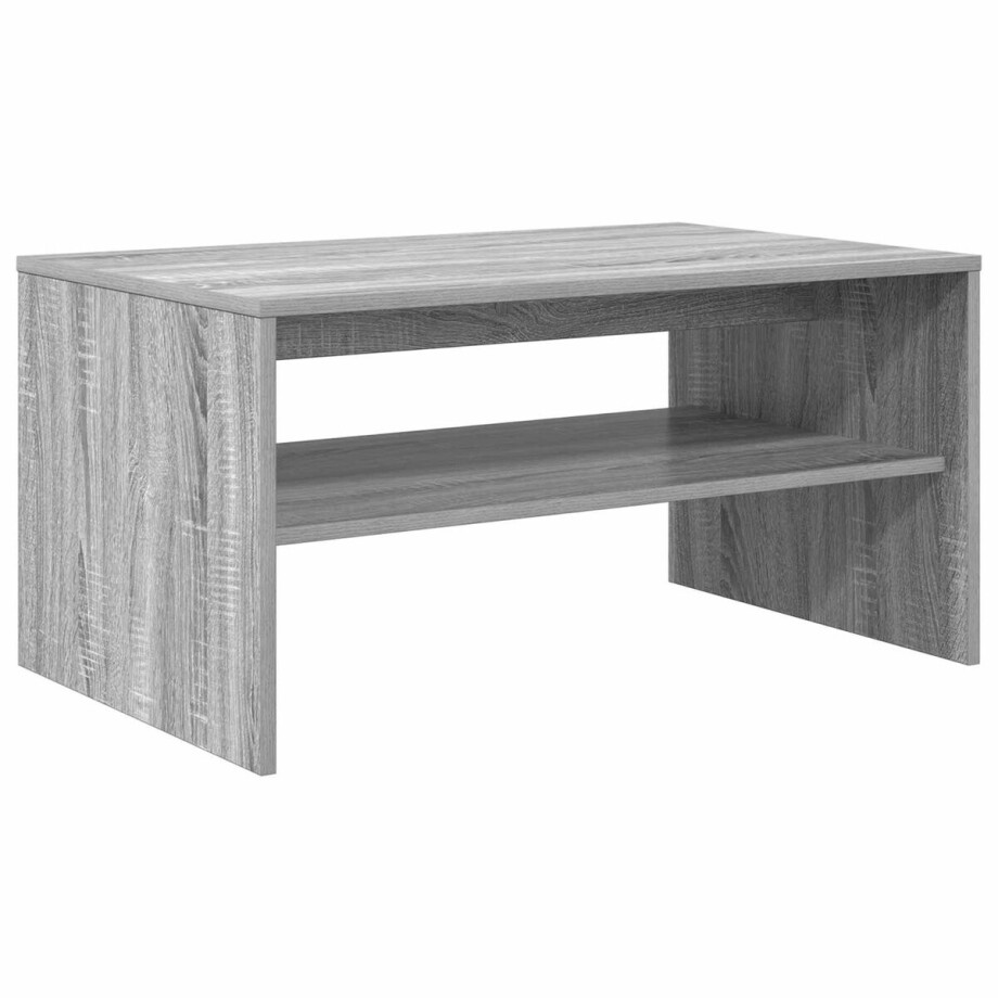vidaXL - Salontafel - Grijs - Sonoma - 80 - x - 50 - x - 40 - cm - Bewerkt - hout afbeelding 1