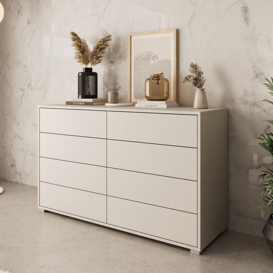 Meubella - Ladekast Gideon 2 - Beige - 120 cm afbeelding 1