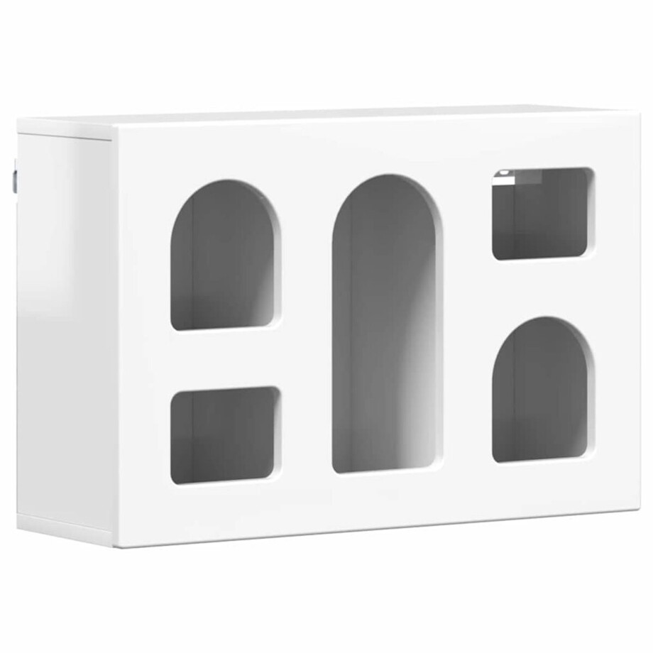 vidaXL - Hangkast - met - plank - Hoogglans - wit - 60 - x - 20 - x - 40 - cm - Bewerkt - hout vidaXL - Hangkast - met - plank - Hoogglans - wit - 60 - x - 20 - x - 40 - cm - Bewerkt - hout afbeelding 1