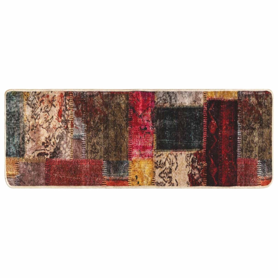 vidaXL - Tapijt - Runner - MARSA - Multikleur - 100 - x - 250 - cm - Polyester - en - PVC afbeelding 1