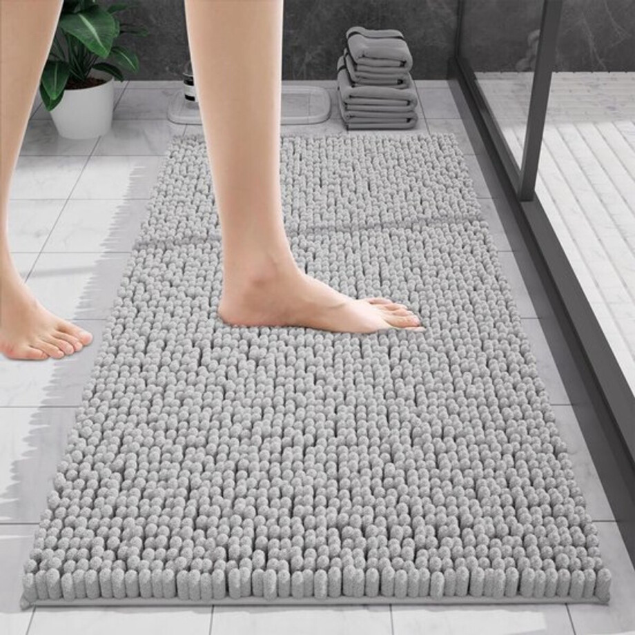 Dailygoods- Badmat Antislip - Chenille - Zacht - Absorberend - 40 x 60 cm Dailygoods- Badmat Antislip - Chenille - Zacht - Absorberend - 40 x 60 cm afbeelding 1