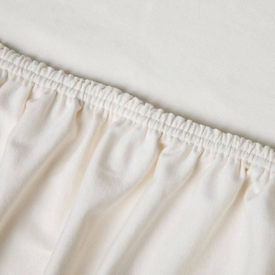 Kayori Saiko Hoeslaken Premium Jersey - 140-160x200-220cm - Matrasdikte 35 cm - Biologisch Katoen - Offwhite Kayori Saiko Hoeslaken Premium Jersey - 140-160x200-220cm - Matrasdikte 35 cm - Biologisch Katoen - Offwhite afbeelding 1