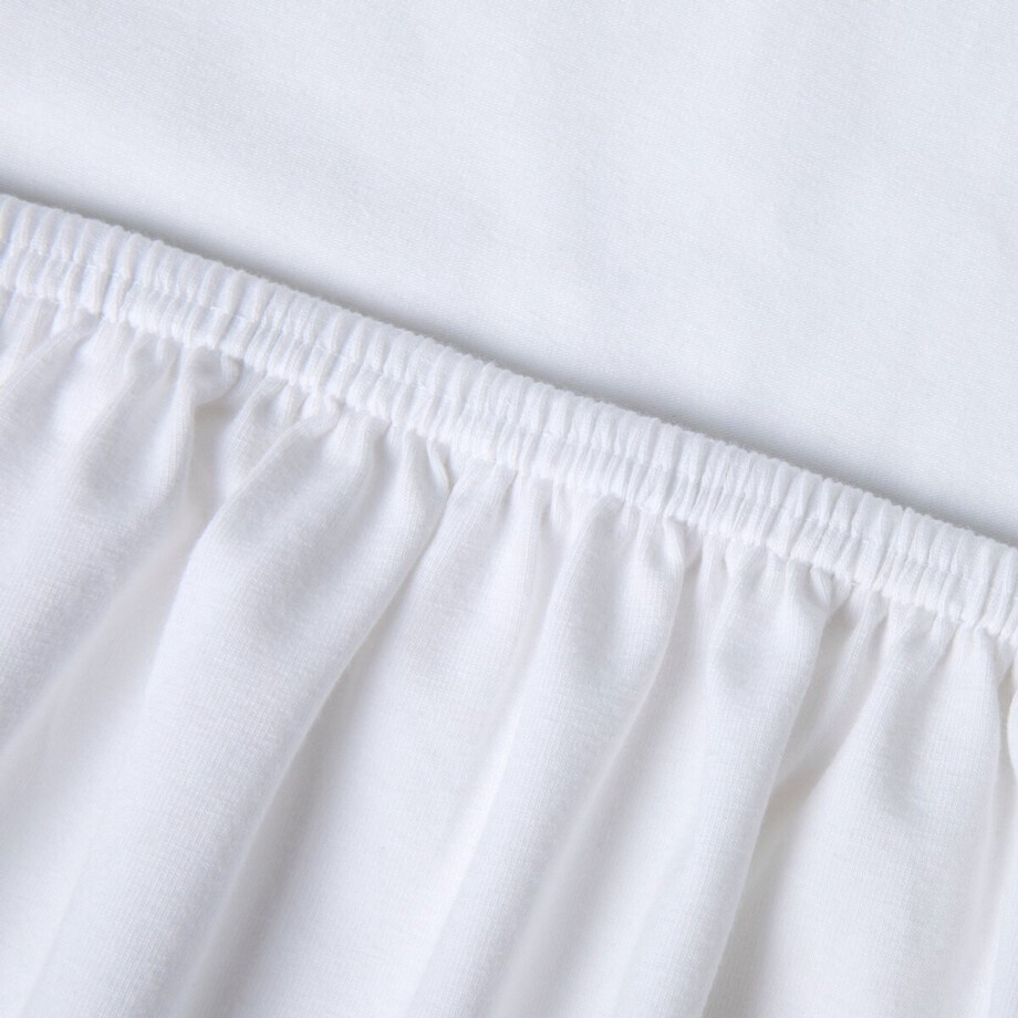 Kayori Saiko Splittopper Hoeslaken Premium Jersey - 200x200-220cm - Matrasdikte 12 cm - Biologisch Katoen - Wit afbeelding 1