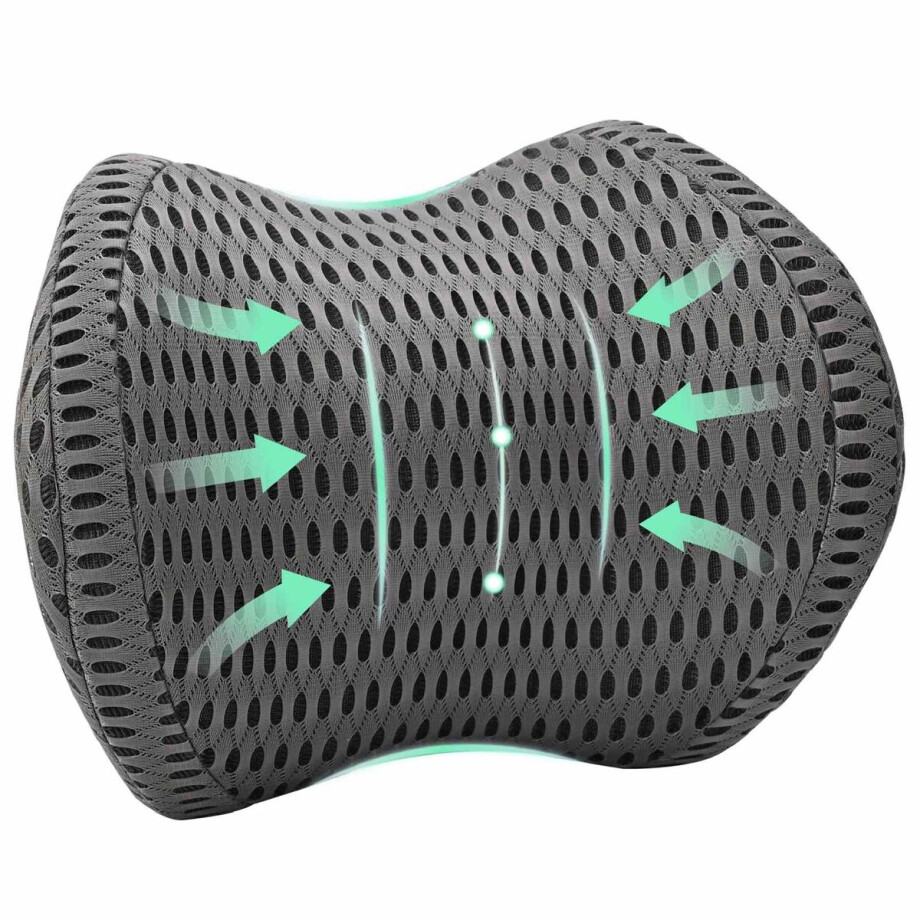 vidaXL - Nek - kussen - Grijs - Traagschuim - 31 - x - 22 - x - 13 - cm afbeelding 1