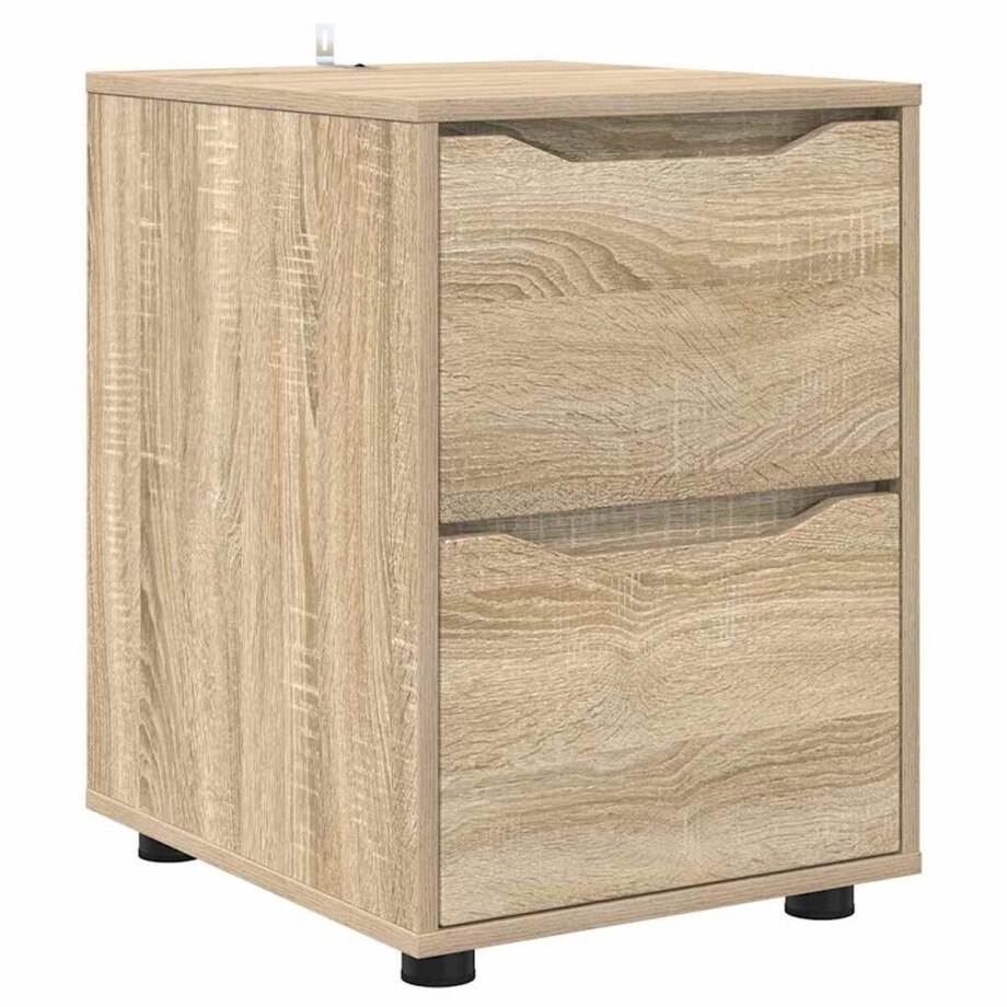 vidaXL - Opbergkast - Sonoma - Eik - 40 - x - 48 - x - 57 - cm - Bewerkt - hout afbeelding 1