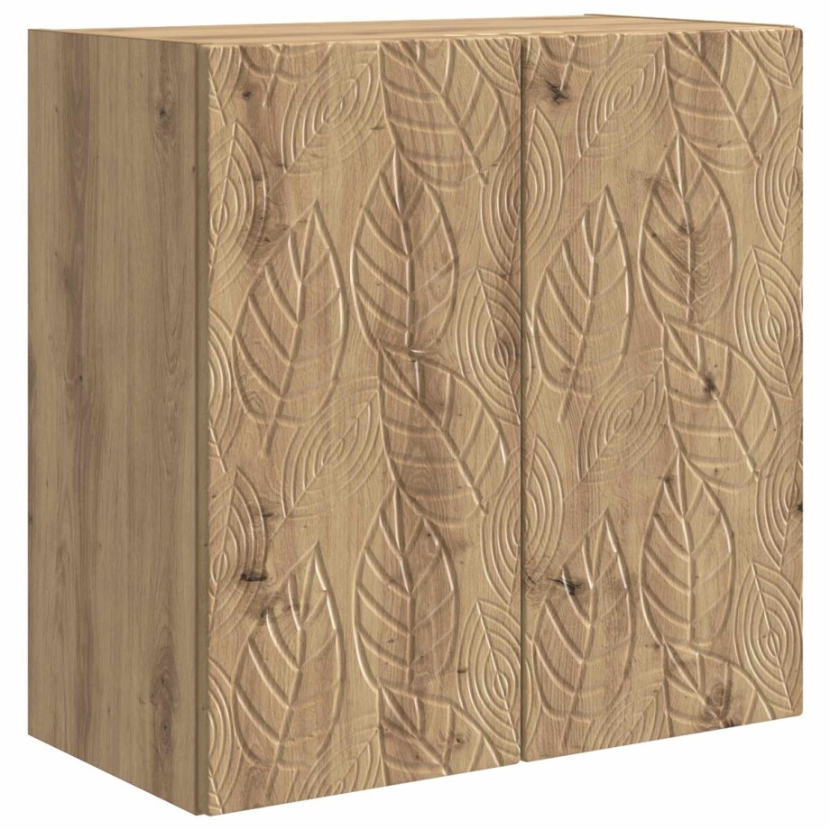 vidaXL - Wandkast - 59 - x - 31 - x - 60 - cm - Bewerkt - hout - Artisanaal - eiken vidaXL - Wandkast - 59 - x - 31 - x - 60 - cm - Bewerkt - hout - Artisanaal - eiken afbeelding 1