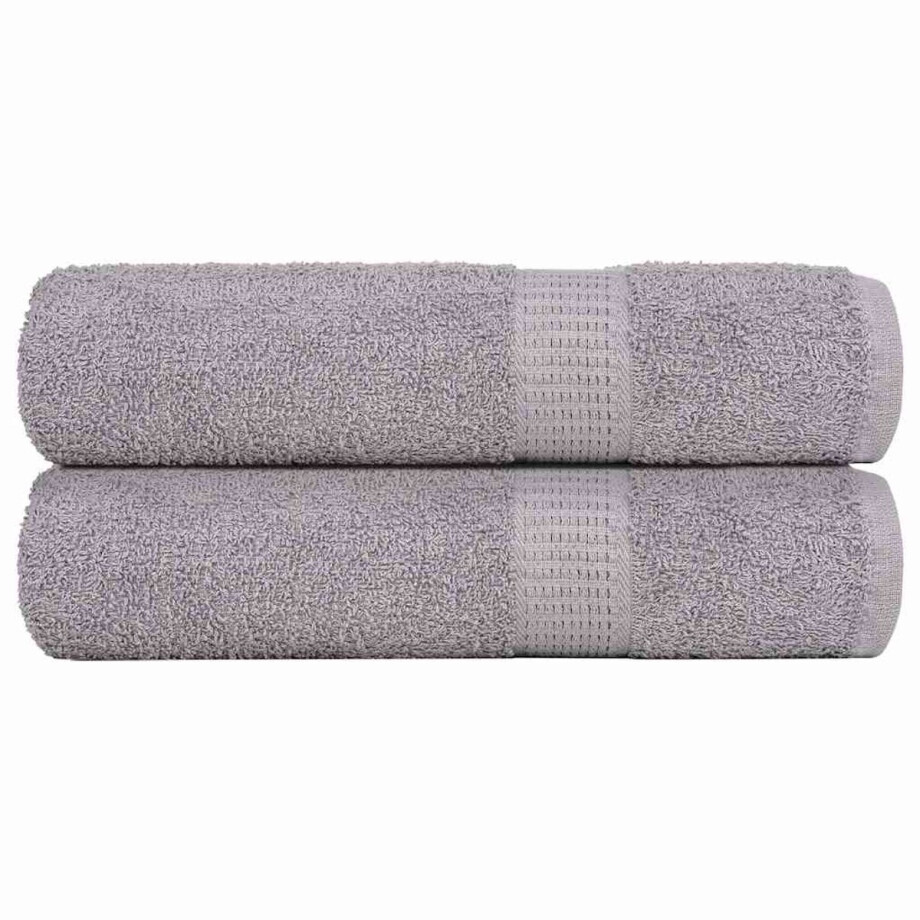 vidaXL - Douchehanddoeken - FROGN - 2 - st - 70x140 - cm - 360 - g/m² - grijs vidaXL - Douchehanddoeken - FROGN - 2 - st - 70x140 - cm - 360 - g/m² - grijs afbeelding 1