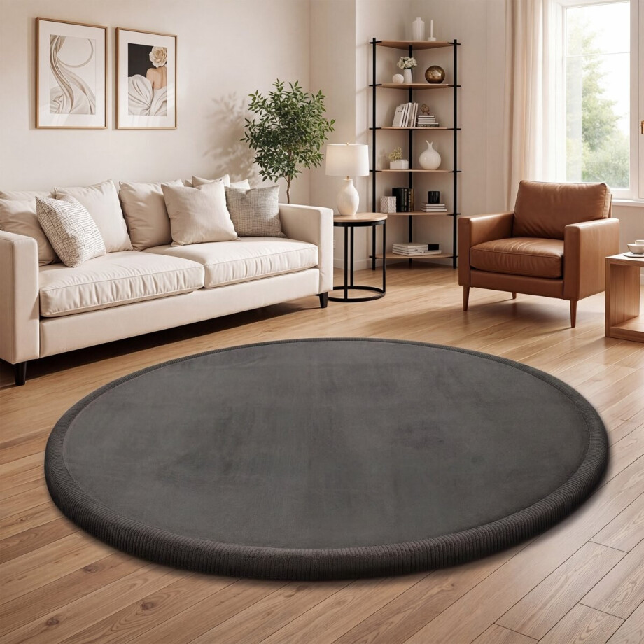 Paco Home Tapijt Voor Kinderen Vloerkleed Kinderkamer Zacht Antislip Modern 200 cm Rund afbeelding 1