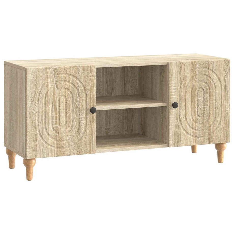 vidaXL - TV - Kast - Sonoma - Eiken - 102 - x - 34,5 - x - 50 - cm - Bewerkt - hout afbeelding 1