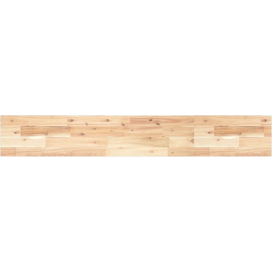 vidaXL - Wandschap - zwevend - 160x20x2 - cm - onbehandeld - massief - acaciahout afbeelding 1