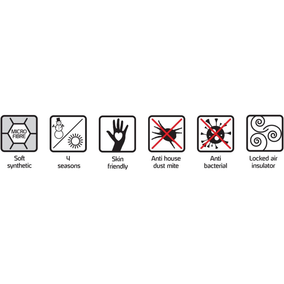 Nature Clean - 4-seizoenen Dekbed - Wit afbeelding 1