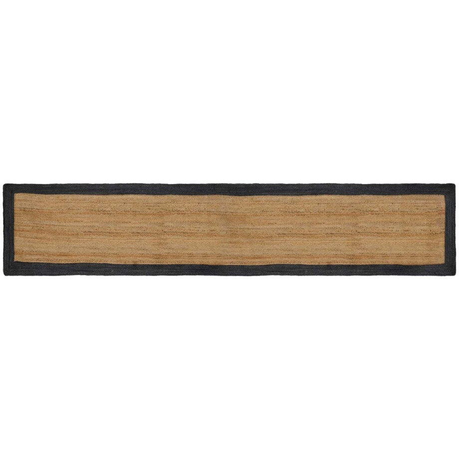 vidaXL - Vloerkleden - Donkergrijs - 80 - x - 400 - cm - Jute afbeelding 1