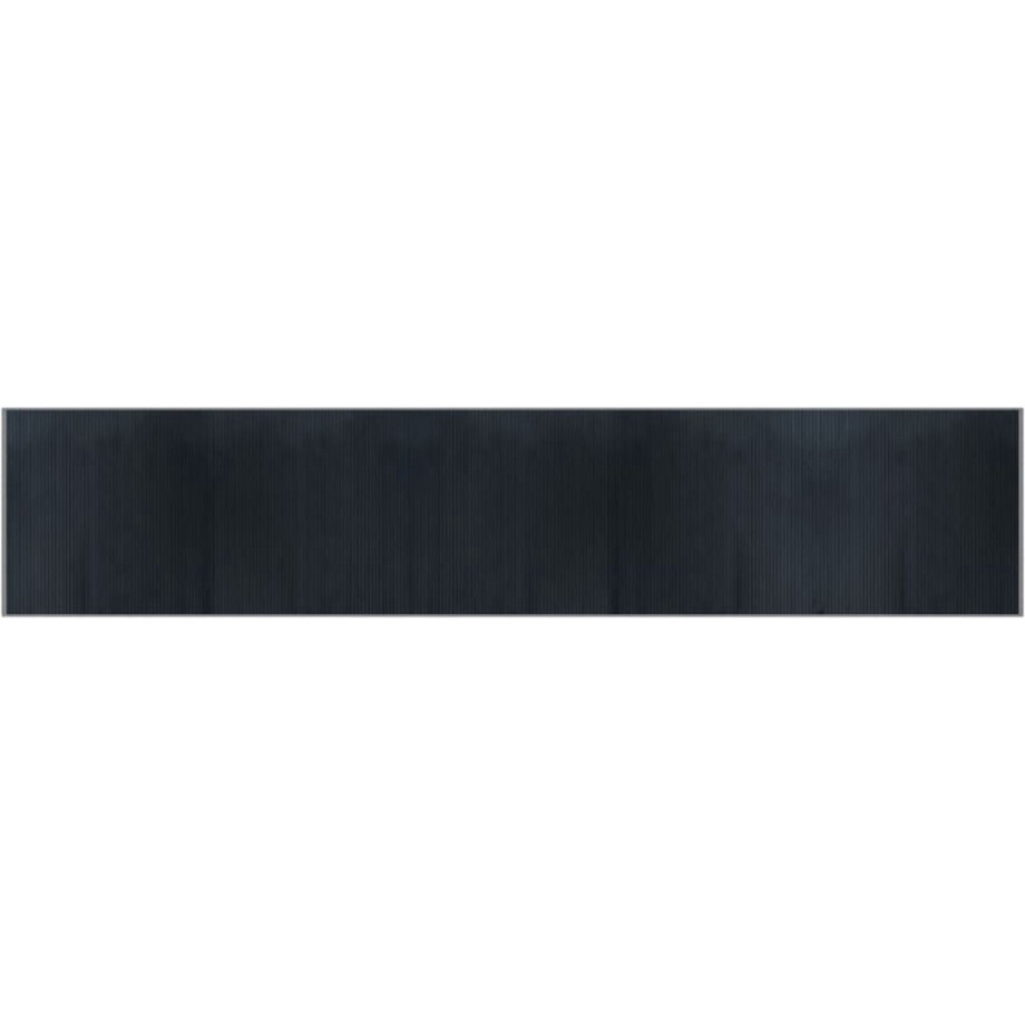 vidaXL - Vloerkleed - rechthoekig - 100x500 - cm - bamboe - grijs afbeelding 1