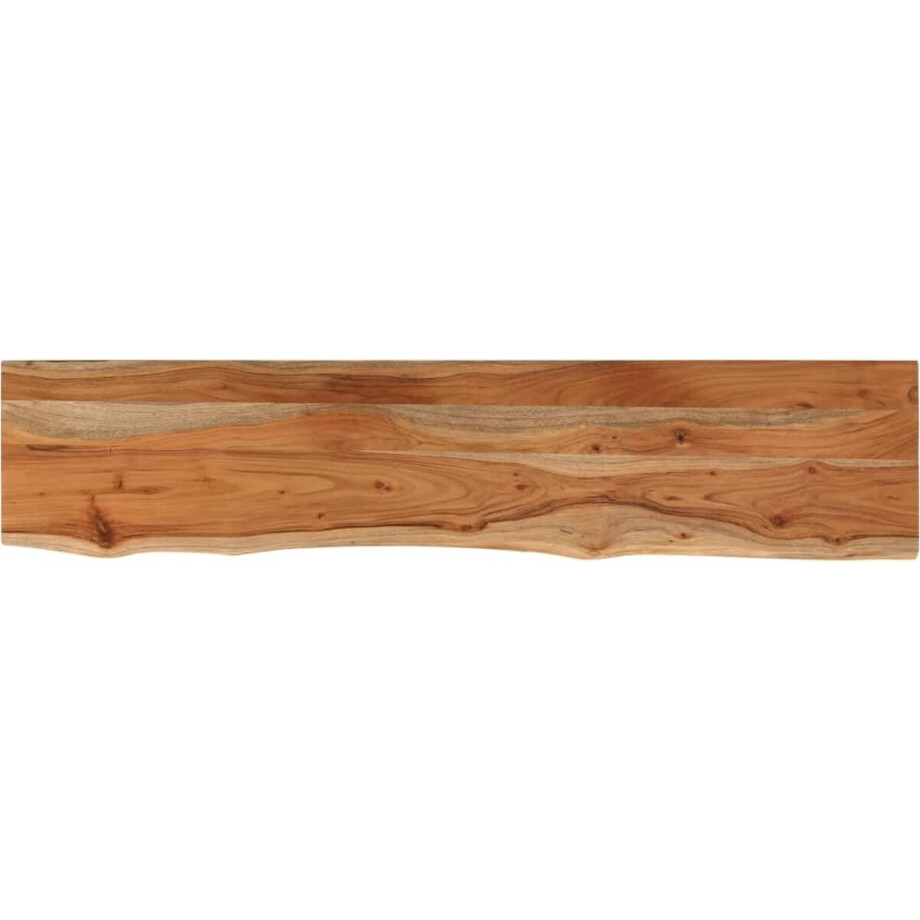 vidaXL - Wandschap - rechthoekig - natuurlijke - rand - 120x20x3,8 - cm - acaciahout afbeelding 1