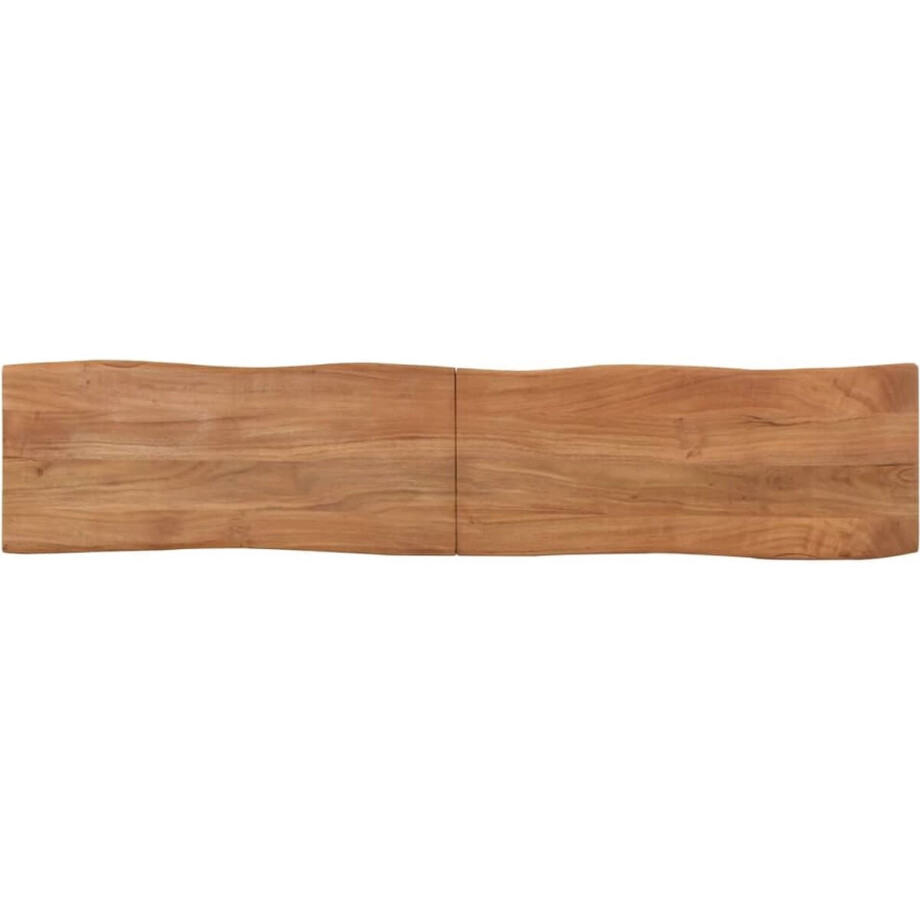 vidaXL - Bankje - 160 - cm - massief - acaciahout - en - staal vidaXL - Bankje - 160 - cm - massief - acaciahout - en - staal afbeelding 1