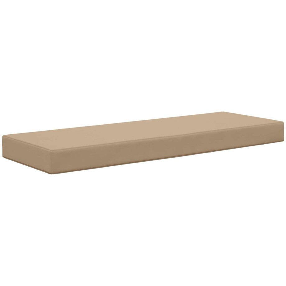 vidaXL - Buitenstoel - Kussen - Taupe - 111,5 - x - 40 - x - 8 - cm - 100% - Polyester afbeelding 1