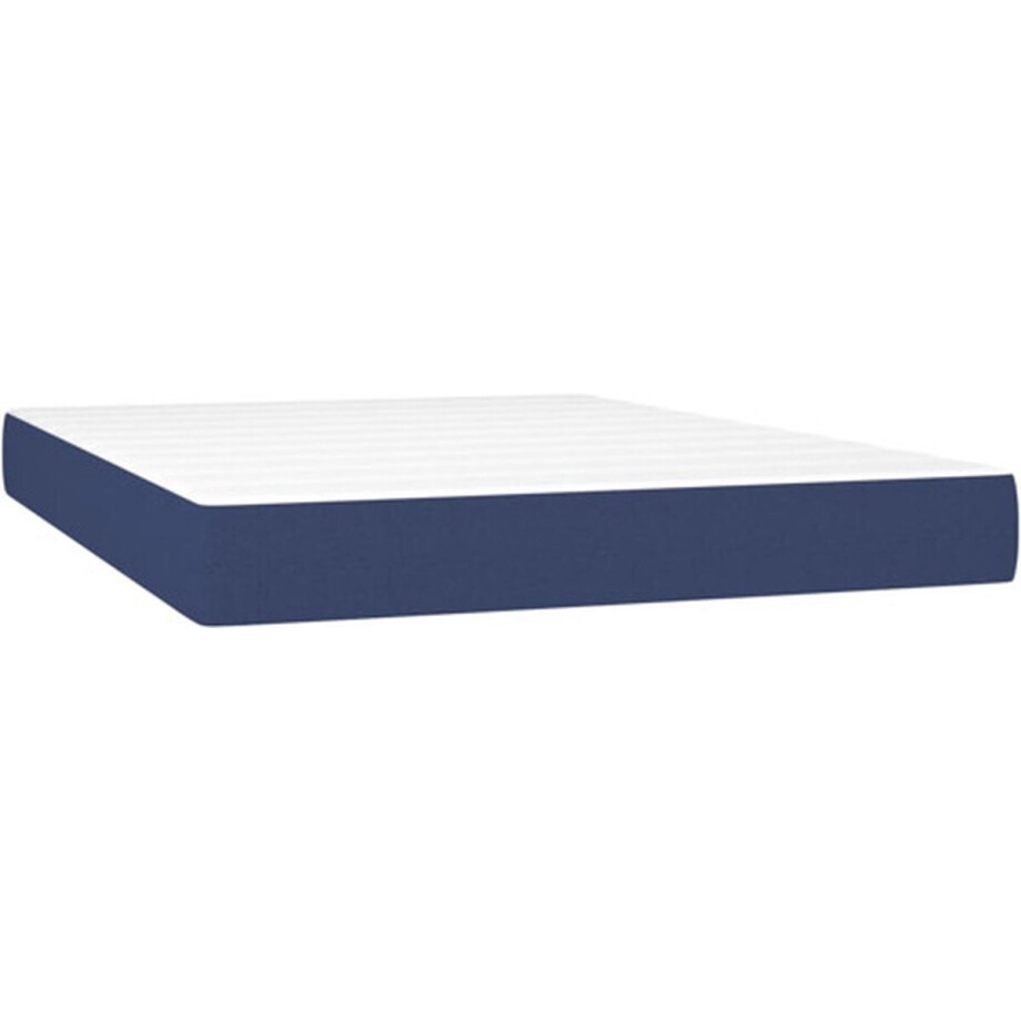 vidaXL - Pocketveringmatras - medium - 140x200x20 - cm - stof - blauw vidaXL - Pocketveringmatras - medium - 140x200x20 - cm - stof - blauw afbeelding 1