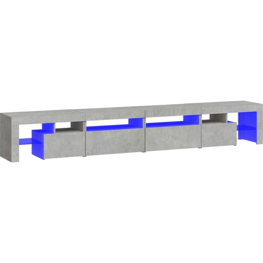 vidaXL - Tv-meubel - met - LED-verlichting - 260x36,5x40 - cm - betongrijs vidaXL - Tv-meubel - met - LED-verlichting - 260x36,5x40 - cm - betongrijs afbeelding 1