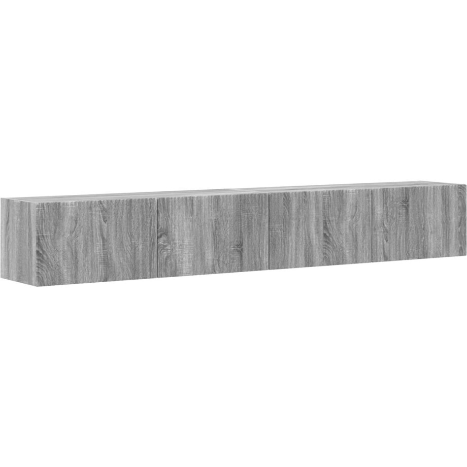 vidaXL - TV - Wandkast - 2 - st - Grijs - Sonoma - Bewerkt - hout afbeelding 1
