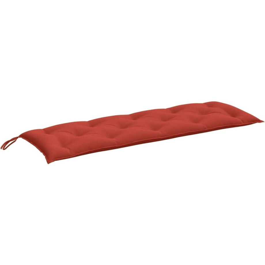 vidaXL - Tuinbankkussen - 150x50x7 - cm - stof - gemêleerd - rood afbeelding 1