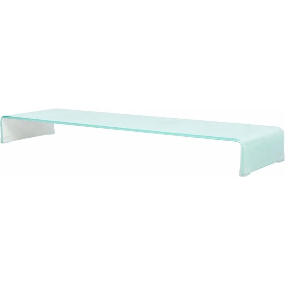 vidaXL - TV-meubel/monitorverhoger - 120x30x13 - cm - glas - groen vidaXL - TV-meubel/monitorverhoger - 120x30x13 - cm - glas - groen afbeelding 1