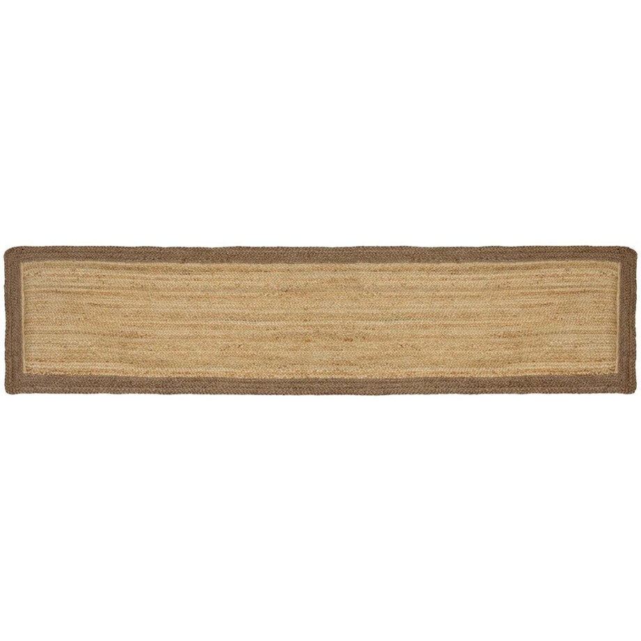 vidaXL - Gebied - Tapijt - Grijs - 60 - x - 200 - cm - Jute afbeelding 1
