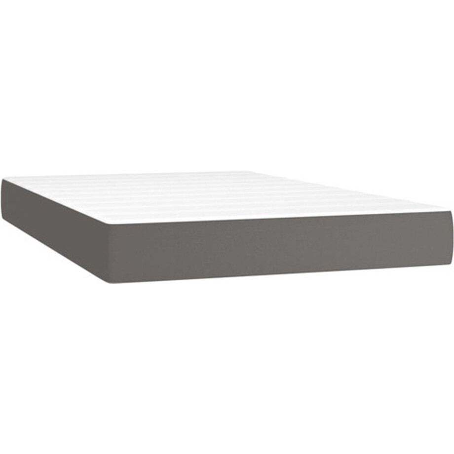 vidaXL - Pocketveringmatras - medium - 120x200x20 - cm - kunstleer - grijs vidaXL - Pocketveringmatras - medium - 120x200x20 - cm - kunstleer - grijs afbeelding 1