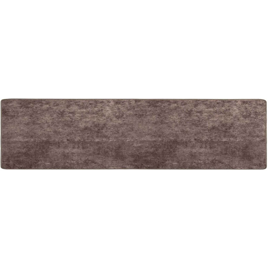 vidaXL - Tapijt - Runner - MARSA - Grijs - 100 - x - 400 - cm - Polyester - en - PVC afbeelding 1