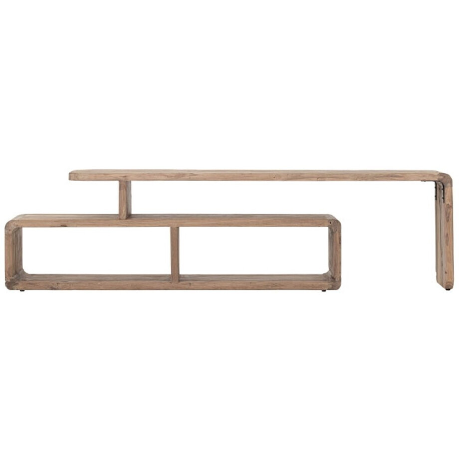 MUST Living Fushion tv-meubel uitschuifbaar teakhout 150x35x45 cm afbeelding 1