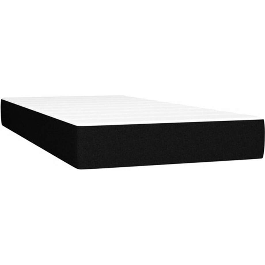 vidaXL - Pocketveringmatras - medium - 100x200x20 - cm - stof - zwart vidaXL - Pocketveringmatras - medium - 100x200x20 - cm - stof - zwart afbeelding 1