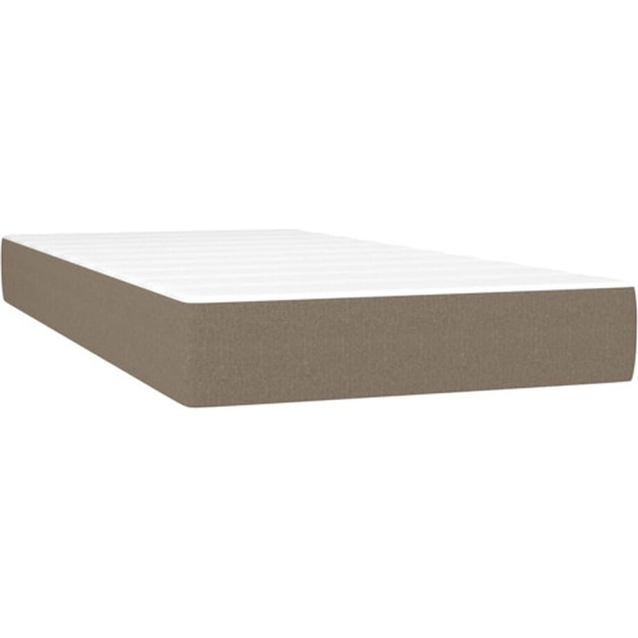 vidaXL - Pocketveringmatras - medium - 80x200x20 - cm - stof - taupe vidaXL - Pocketveringmatras - medium - 80x200x20 - cm - stof - taupe afbeelding 1