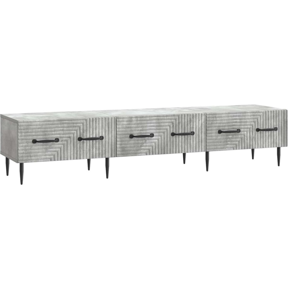 vidaXL - TV - Kast - met - lade - Betongrijs - 147 - x - 34,5 - x - 30 - cm - Bewerkt - hout vidaXL - TV - Kast - met - lade - Betongrijs - 147 - x - 34,5 - x - 30 - cm - Bewerkt - hout afbeelding 1