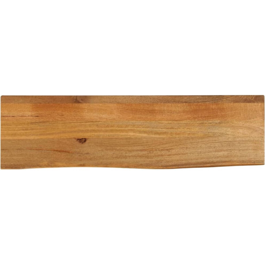vidaXL - Tafelblad - met - natuurlijke - rand - 100x30x2,5 - cm - massief - mangohout afbeelding 1