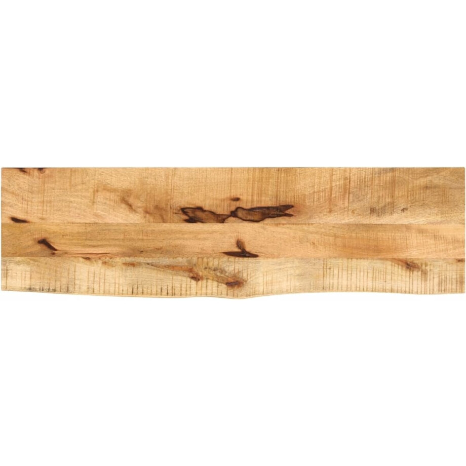 vidaXL - Tafelblad - met - natuurlijke - rand - 100x20x2,5 - cm - massief - mangohout afbeelding 1