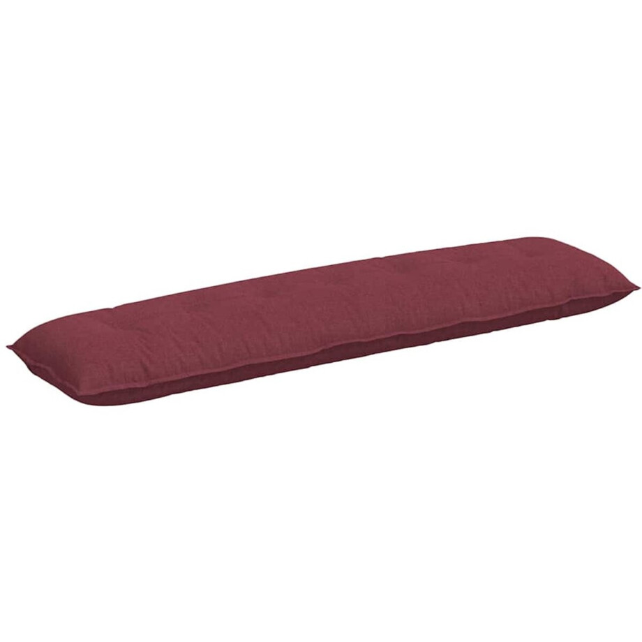 vidaXL - Rugkussen - Wijnrood - 200 - x - 19 - x - 50 - cm - Stof afbeelding 1