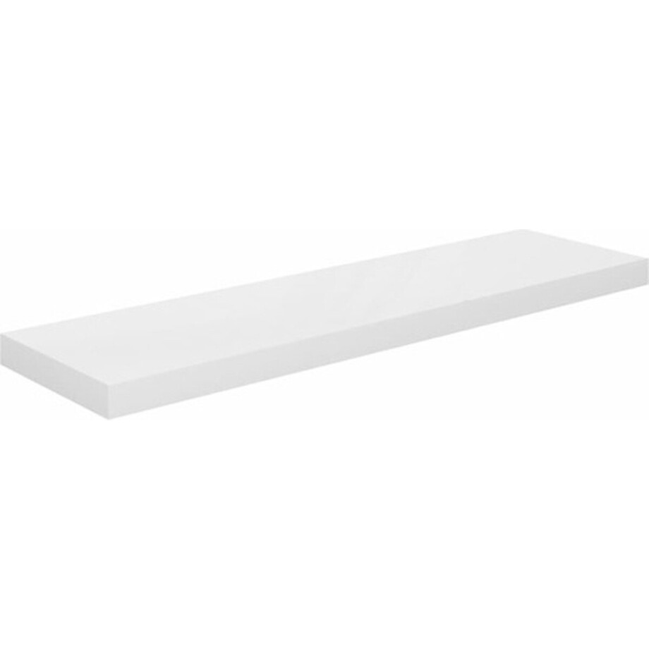vidaXL - Wandschap - zwevend - 90x23,5x3,8 - cm - MDF - hoogglans - wit afbeelding 1