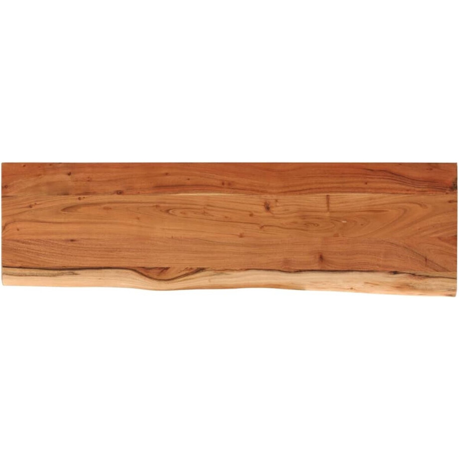 vidaXL - Tafelblad - rechthoekig - natuurlijke - rand - 120x40x2,5 - cm - acaciahout afbeelding 1