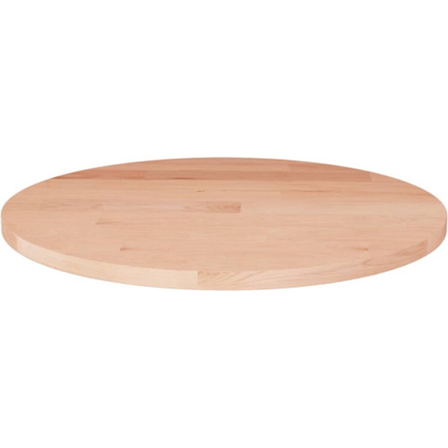 vidaXL - Tafelblad - rond - Ø40x1,5 - cm - onbehandeld - massief - eikenhout afbeelding 1