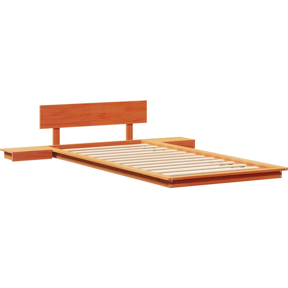 vidaXL - Bedframe - Bruin - 90 - x - 200 - cm - Hout afbeelding 1