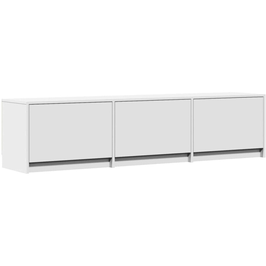 vidaXL - TV - Kast - met - LED - met - lade - Wit - 165 - x - 34 - x - 40 - cm - Bewerkt - hout afbeelding 1